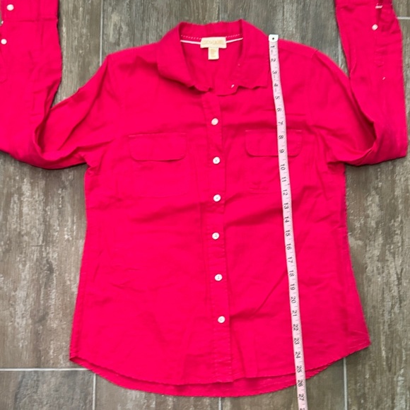 Lucy & Laurel Hot Pink Button Down Shirt - Picture 9 of 9